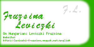 fruzsina leviczki business card